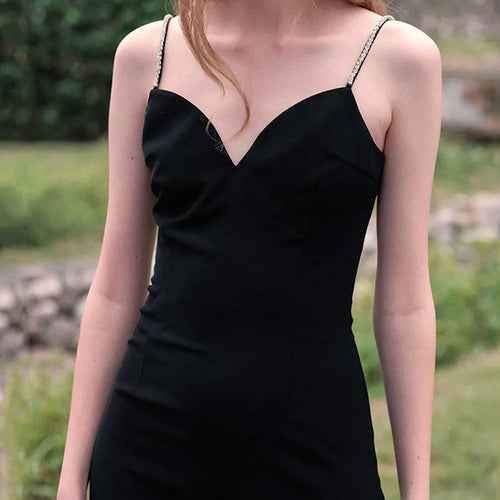 Solid Spliced Tassels Elegant Dresses for Women V Neck Sleveeless Patchwork Bead Mini Dress Female Fashion Clothing